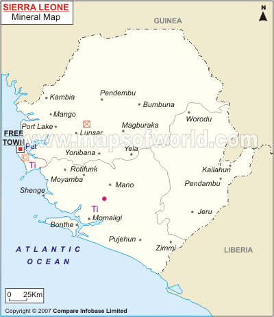 Sierra Leone Mineral Map