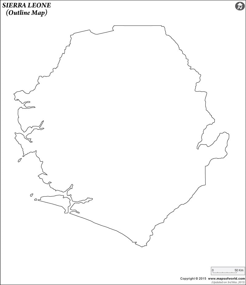 Outline Map of Sierra Leon