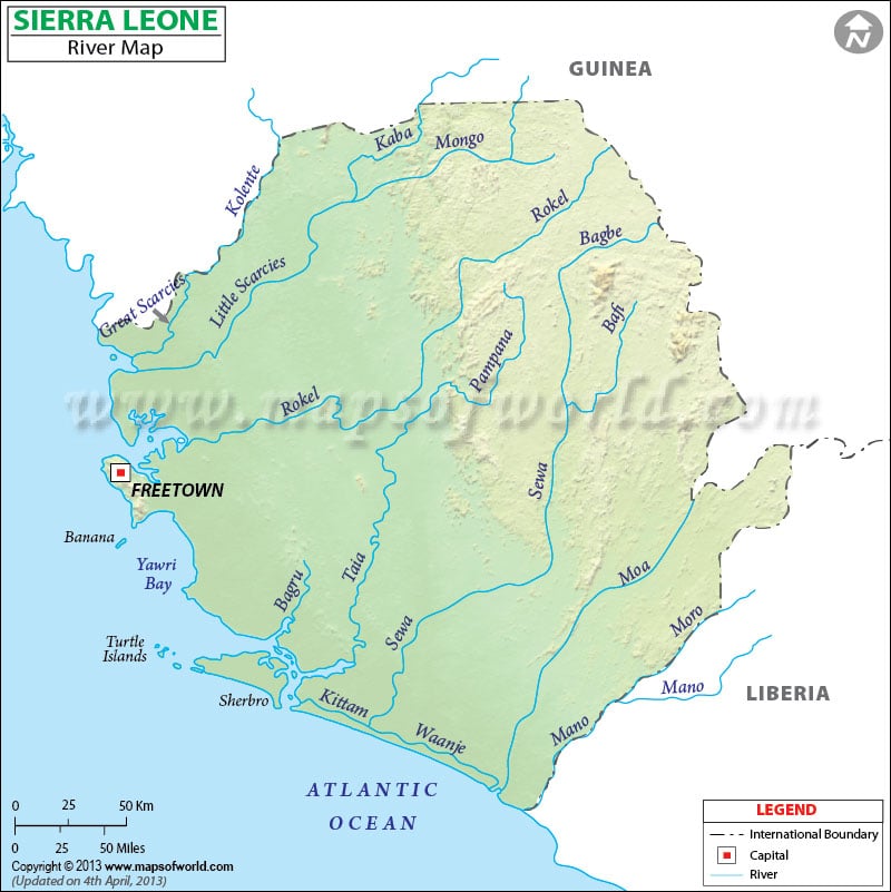 Sierra Leone River Map