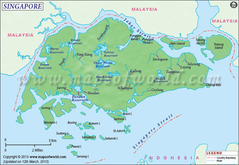 Singapore River Map