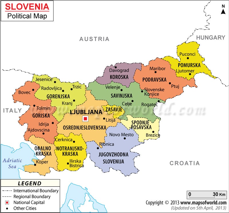 Slovenia Map Europe