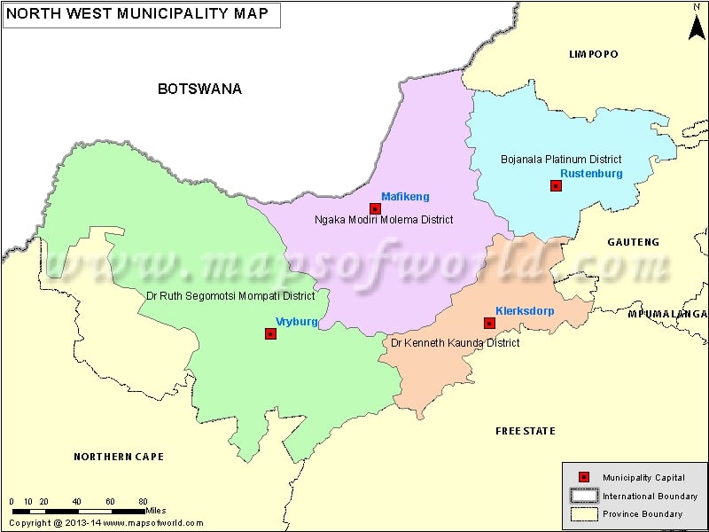 North-West Province Map