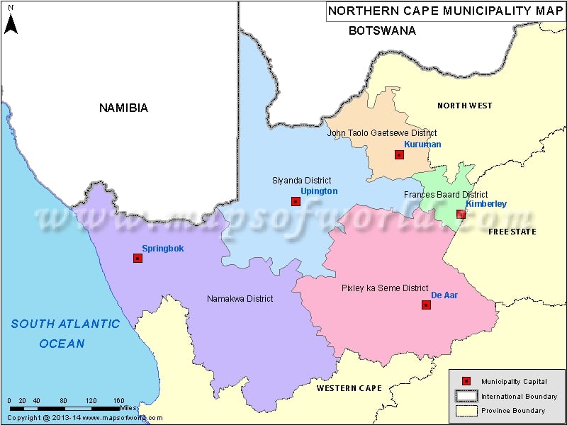 Map of Northern Cape Province