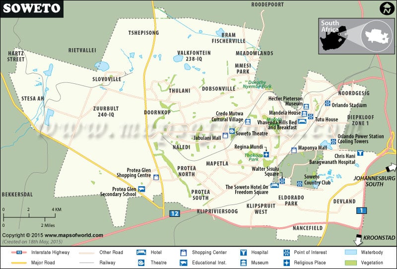 Soweto South Africa Map