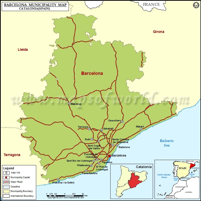 Barcelona Municipality Map