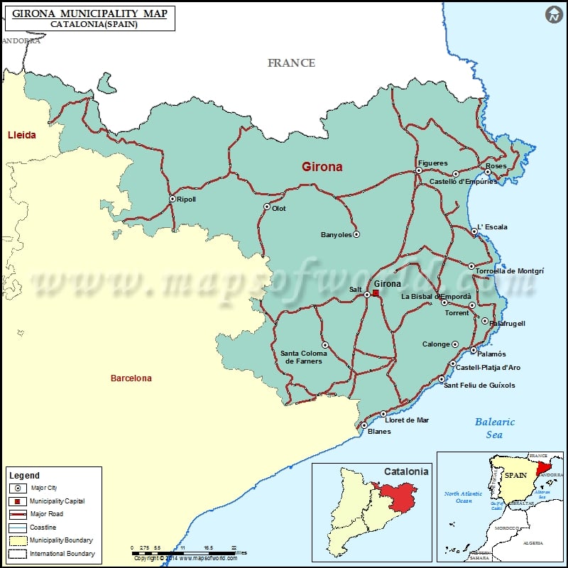 Girona Municipality Map