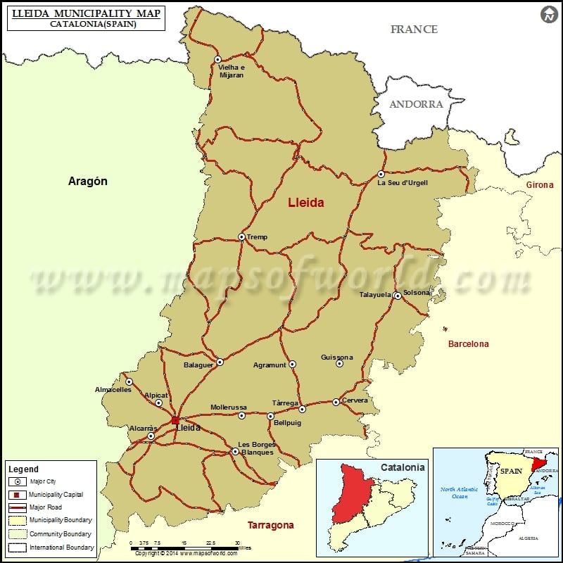 Lleida Municipality Map