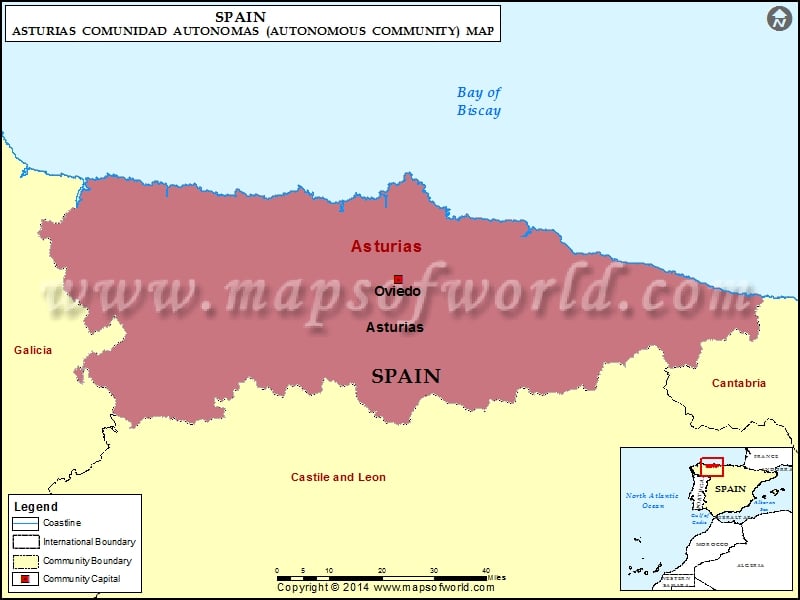 Principado de Asturias Map