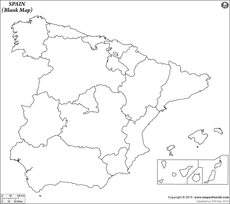 Spain Blank Map