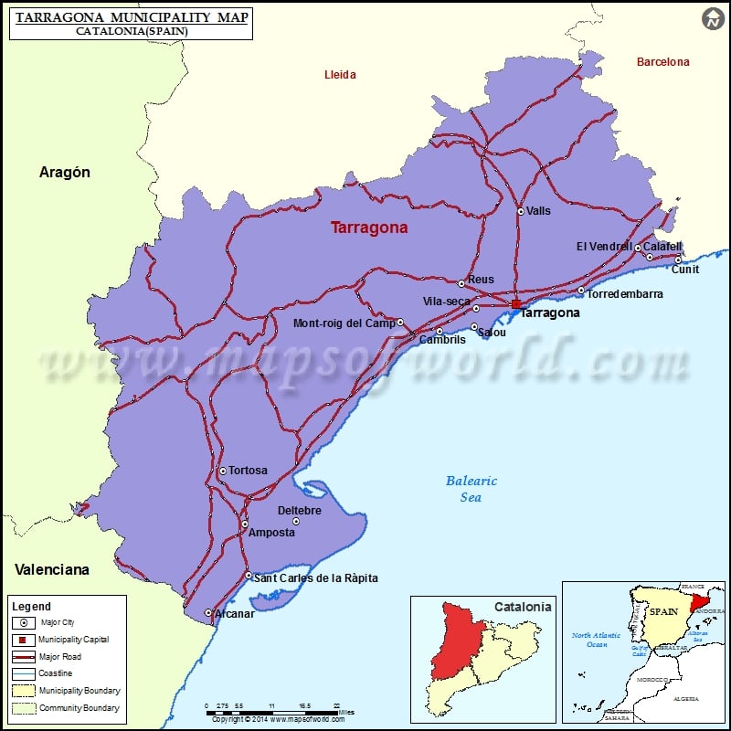 Tarragona Municipality Map
