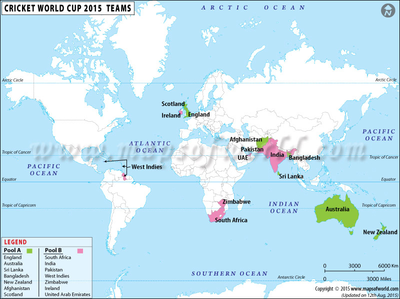 2015 Cricket World Cup Teams, Teams Participating in World Cup 2015