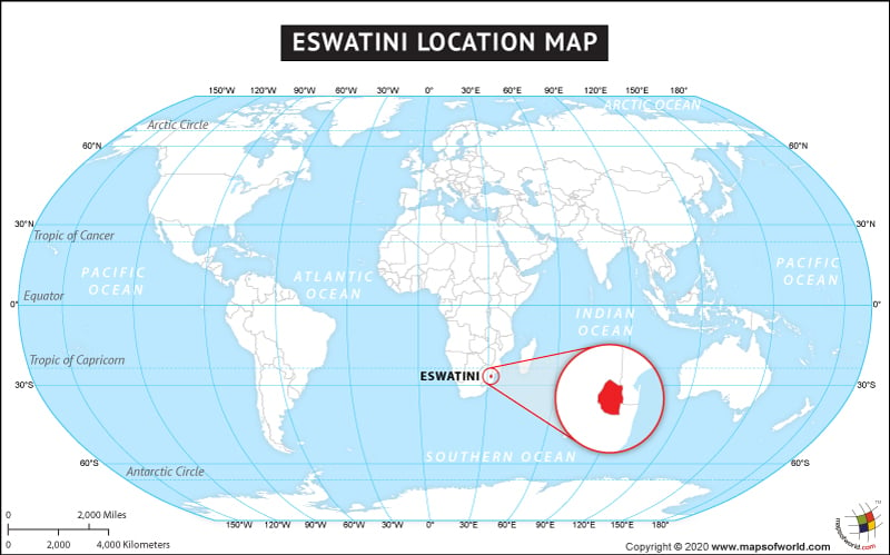 Where is Swaziland (eSwatini) Located
