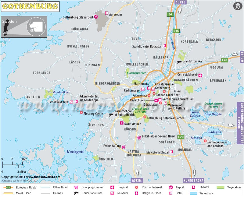 Gothenburg Sweden Map