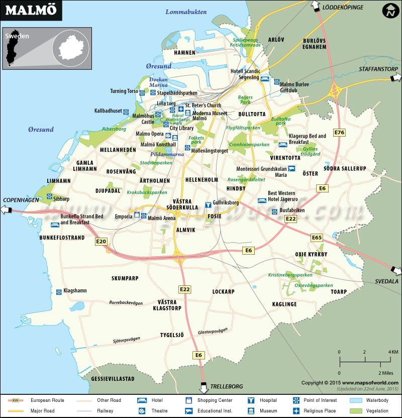 Malmö Sweden Map