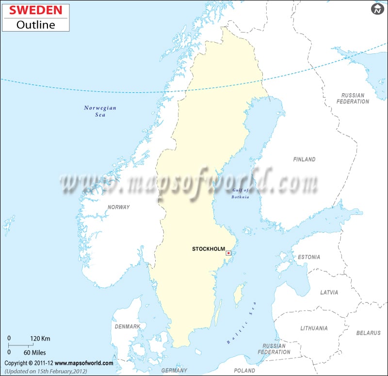 Sweden Map Outline