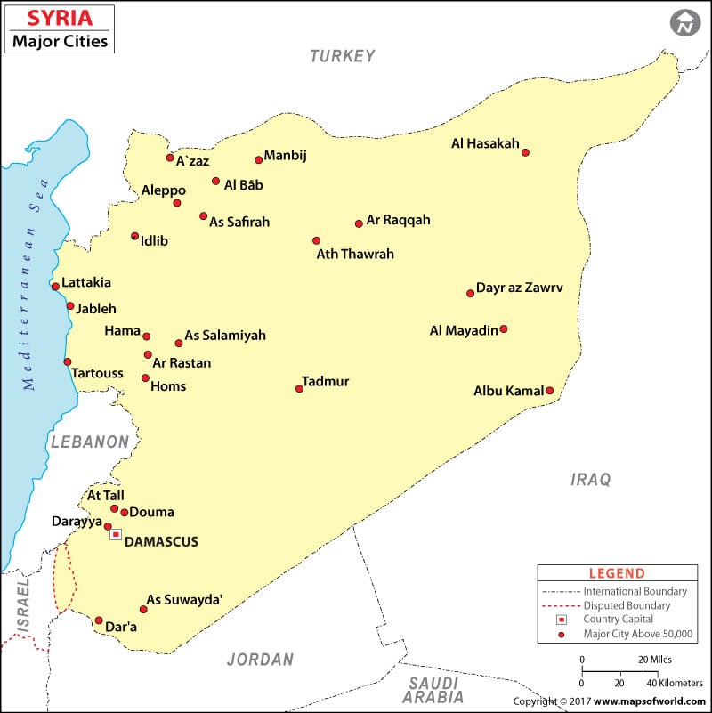 Cities in Syria
