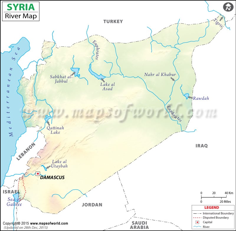 Syria River Map