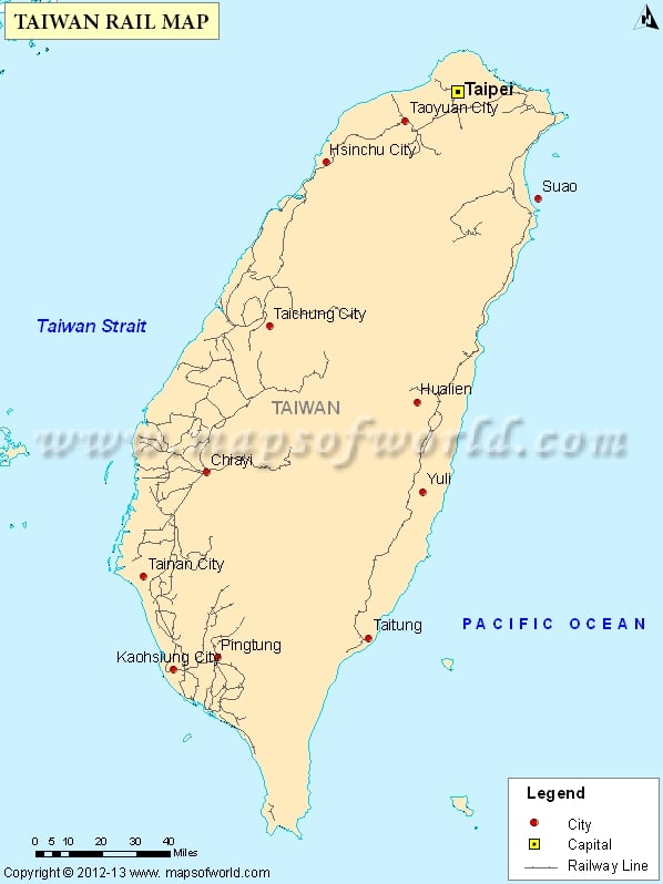 Taiwan Rail Map