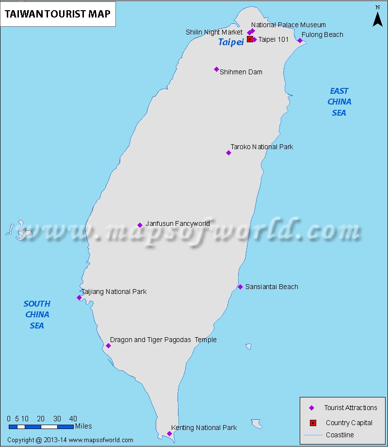 Taiwan Tourist Map