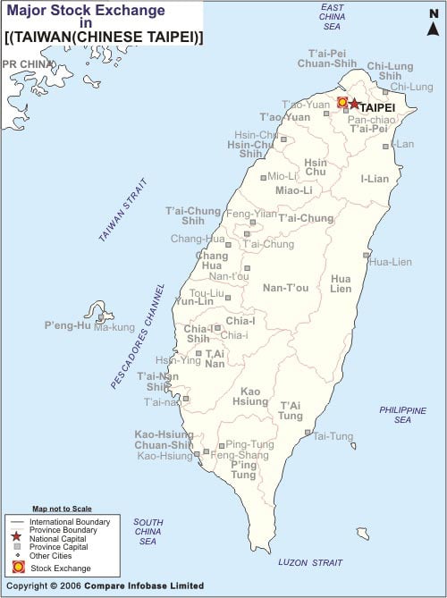 Taiwan Stock Exchange Location Map