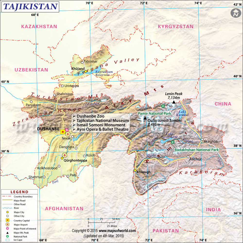 Tajikistan Map