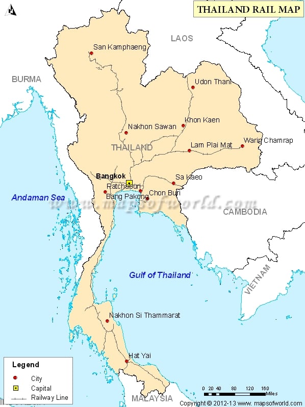 Thailand Rail Map