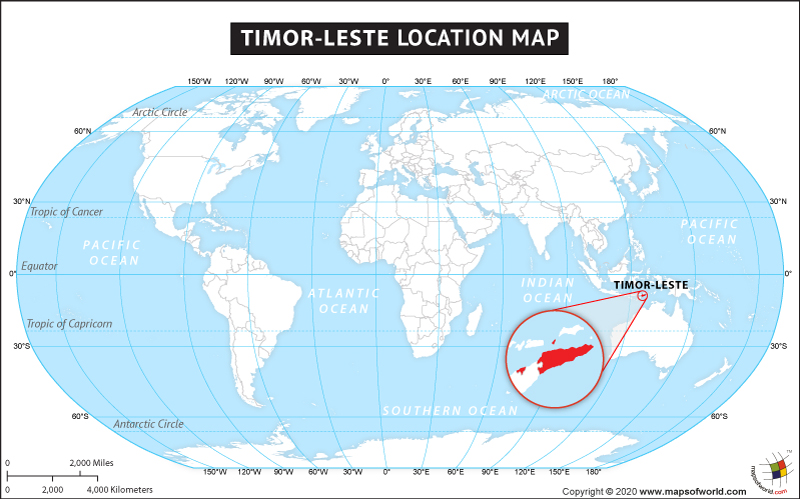 East Timor Location On World Map Timor Leste Location Map – Mapsofworld.com