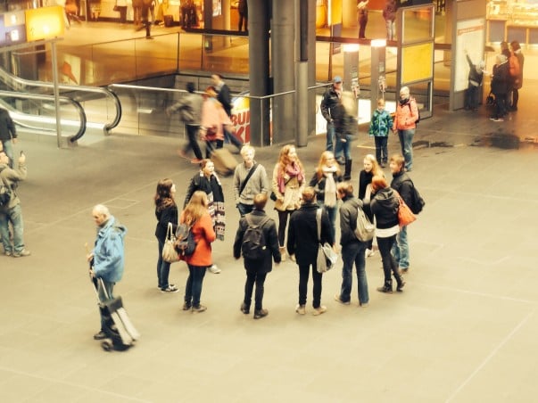 Flash Mob at Berlin's Hauptbahnhof