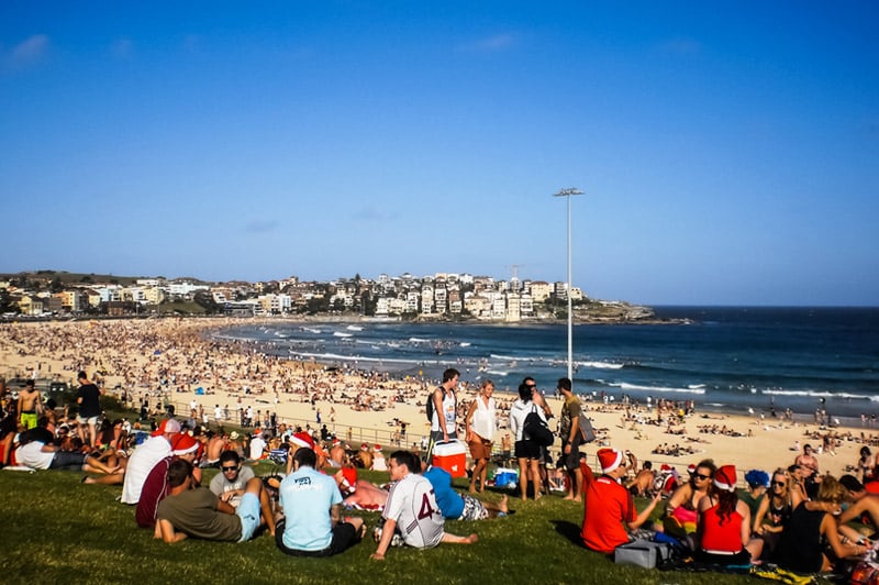 Thousands turn up on the most famous beach in Australia