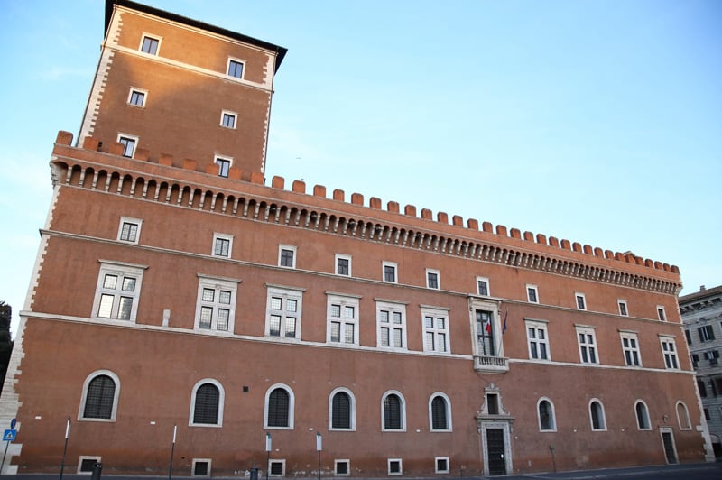 Roman-Forum,-Palazzo-Venezia,-and-II-Vittoriano