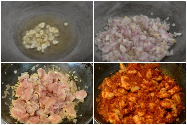 Chicken In Red Thai Curry - Preparing Chicken