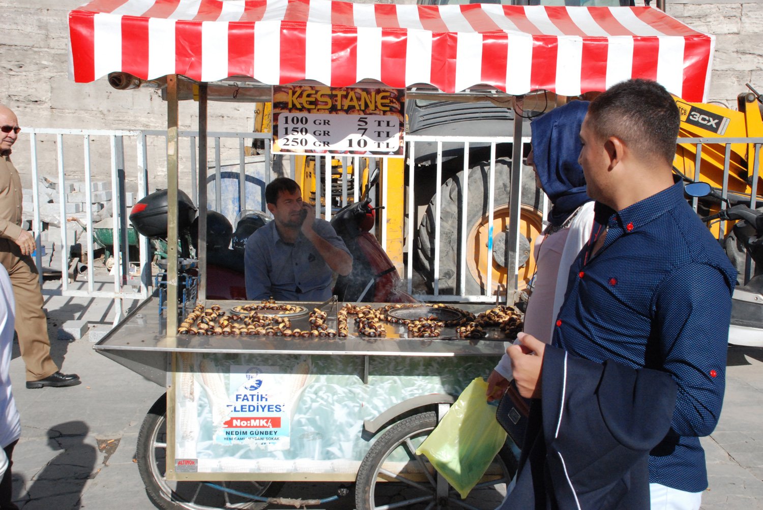 Roasted Chestnut Sellers in Istanbul