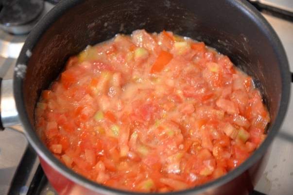 Enchilada Sauce - Cooking Tomatoes