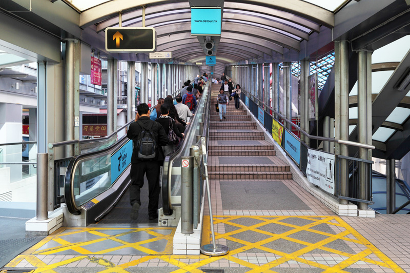 Hong Kong's Central Mid Levels walkway