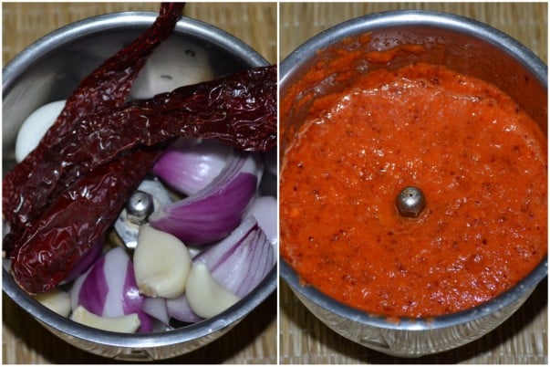 Ingredients Grinded For Making Sambal Paste