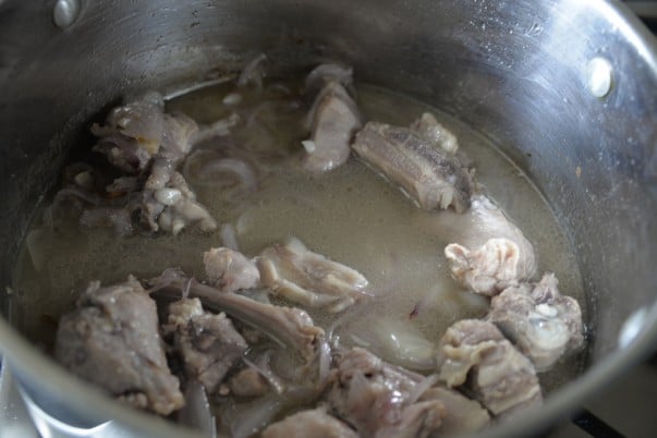 Turkish Pilau - Cooking Lamb