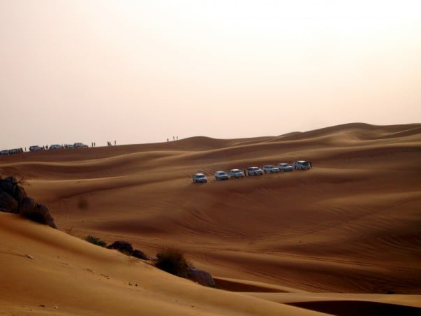 A glimse of sunset during the Desert Safari