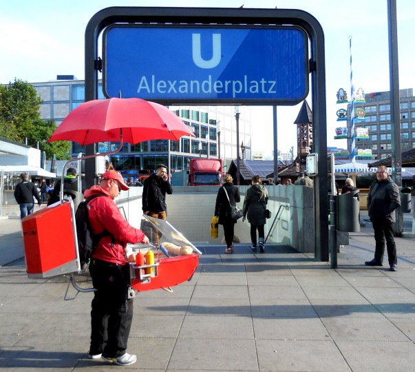 Mobile Hot Dog Vendor in Berlin