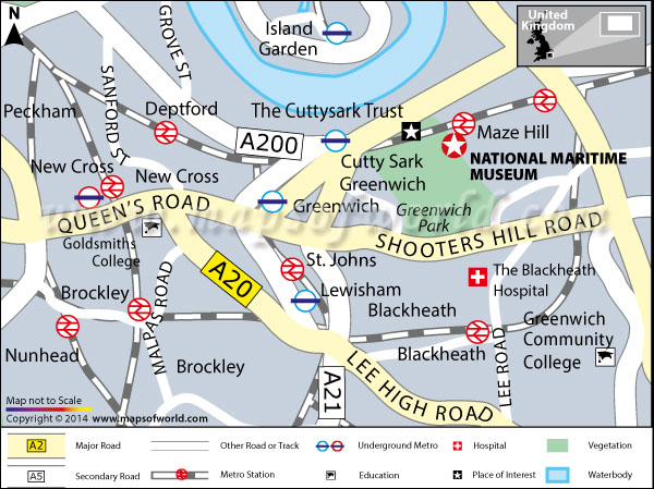 Map of National Maritime Museum