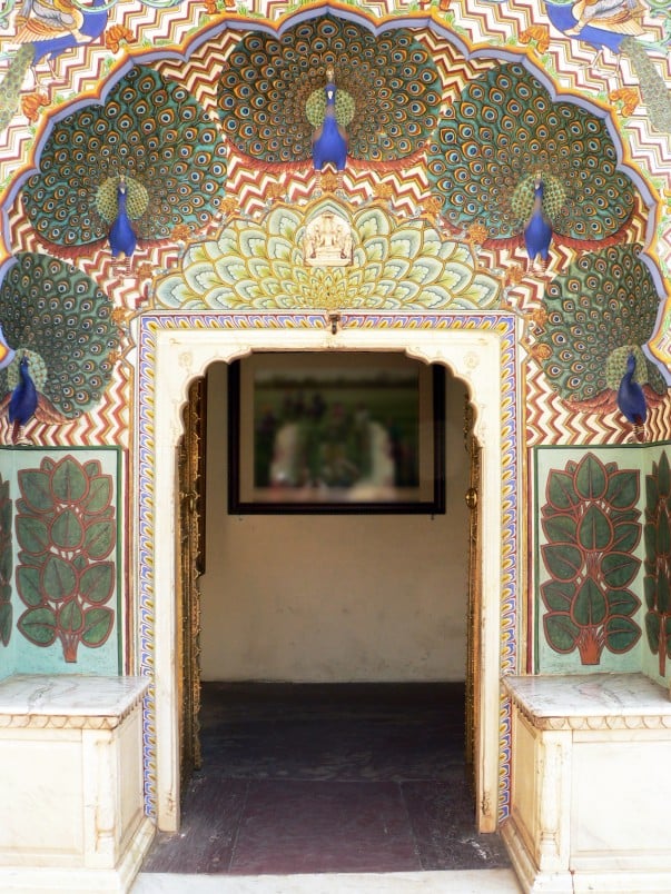The famous Peacock gate at City Palace Complex