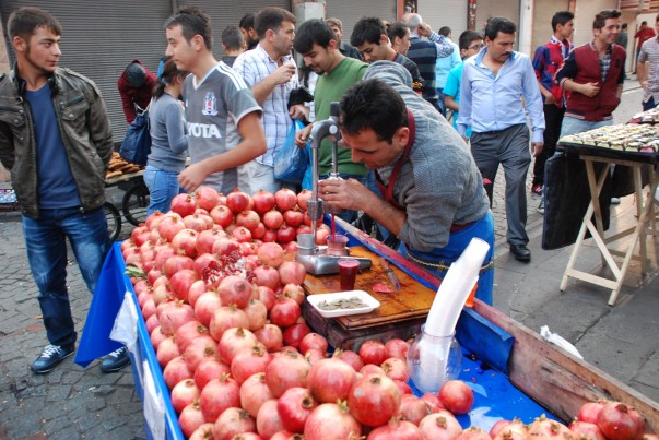 Pomegranate Juice Vendor at Istiklal Caddesi
