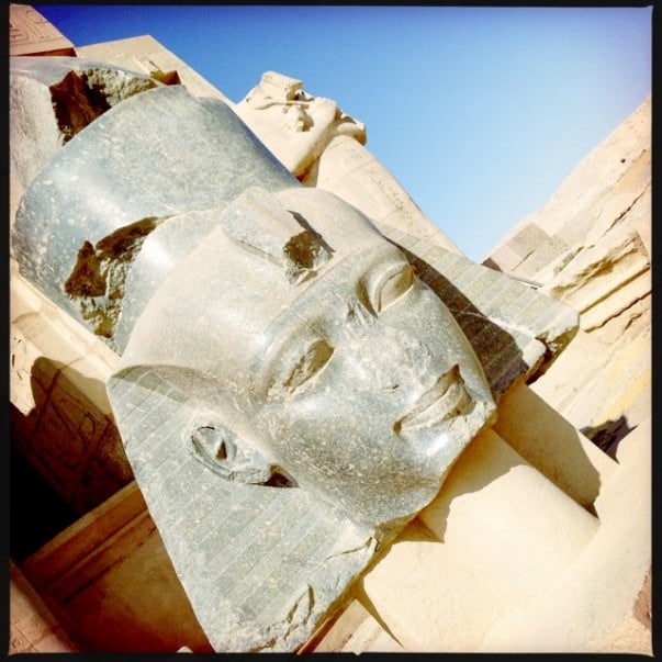 Ramses Head At Ramesseum