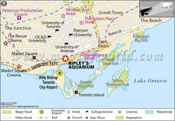 Ripley's Aquarium of Toronto, Canada - Ripley%E2%80%99s Aquarium Location Map