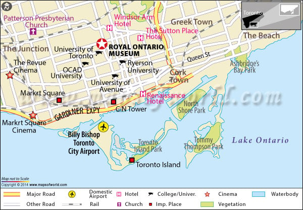 Location map of Royal Ontario Museum