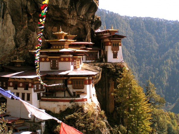 The Tigers Nest monastery in Bhutan