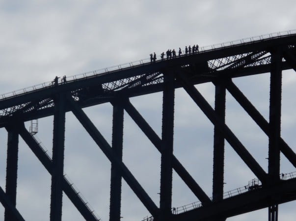 View from top of Sydney Harbor Bridge