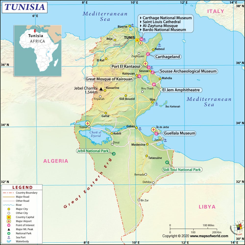 Tunisia Map