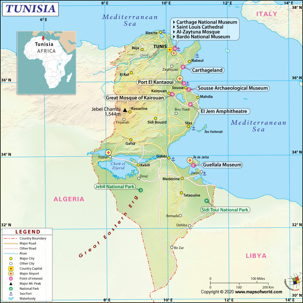 Tunisia Map