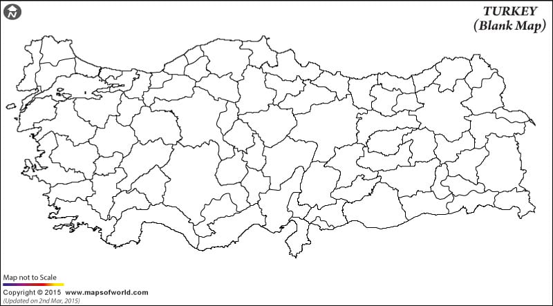 Turkey Blank Map