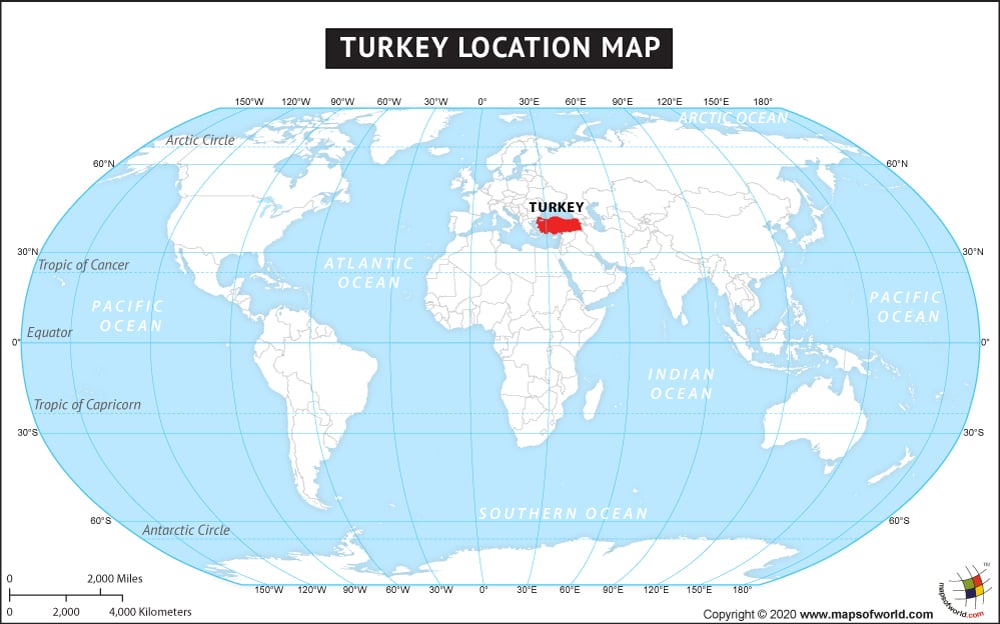 Turkey Location Map 